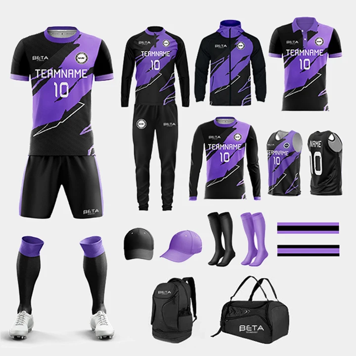 Football Kits Full Set Soccer Kit Youth Custom Soccer Jersey Quick Dry Adults Team Football Shirt Men Soccer Wear with Socks