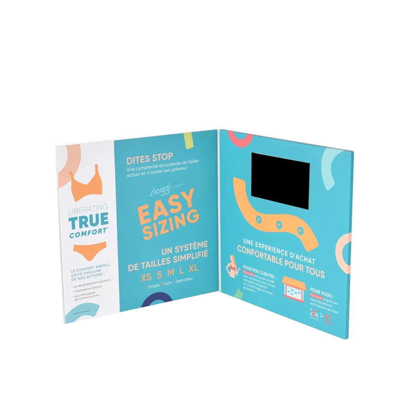 Promotional Tft Business Christmas Lcd Video Player Books Brochure Card Video Postcard