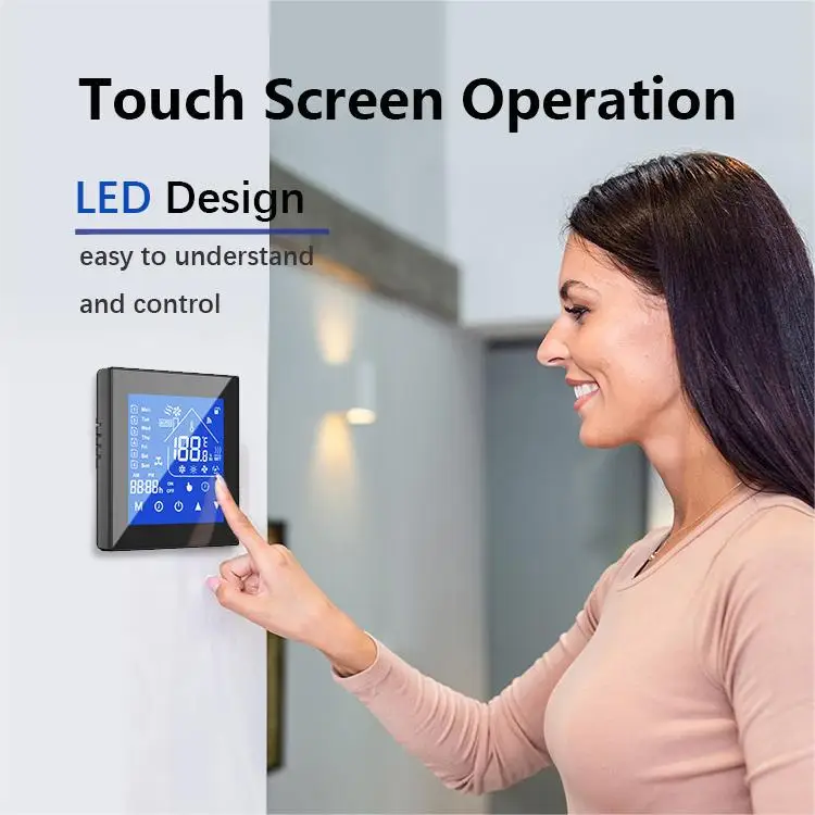 Tuya WiFi Wireless Smart Mobile App Control Floor Heating Thermostat with Voice Control for Google Alexa