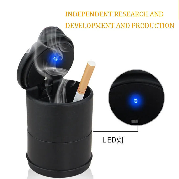 Car Ashtray with Lid Smell Proof, Smokeless Ashtray, Mini Car Trash Can