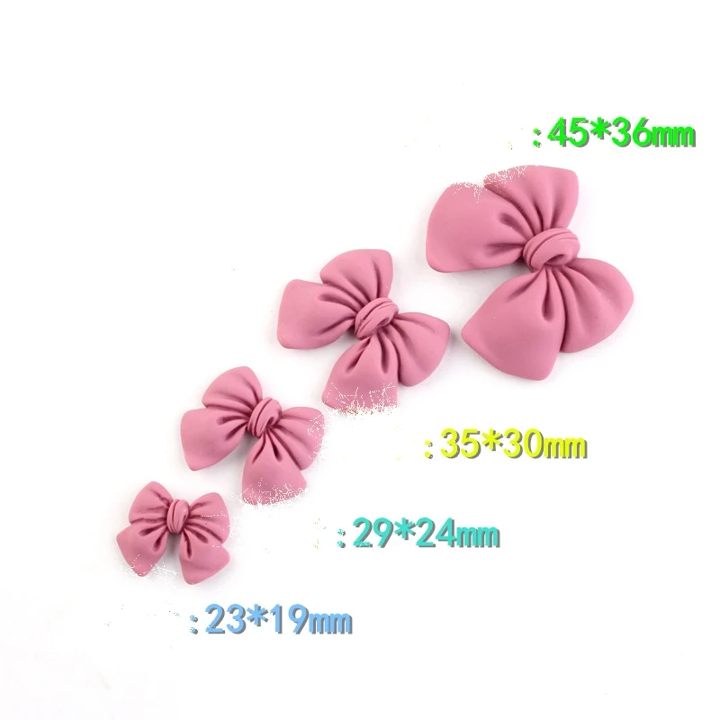 New Matt Bowknot Shape Flatback Resin Cabochons for Hair Ornament Accessories