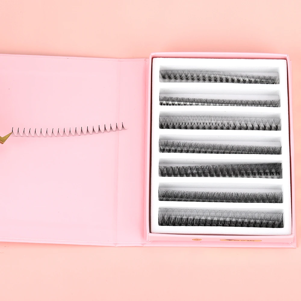 SP EYELASH Custom Trays 500Fans 1000fans Pointy base 5D 6D 7D 8D 9D 10D 12D 14D 20D 0.07 0.05 C D loose premade fans lashes
