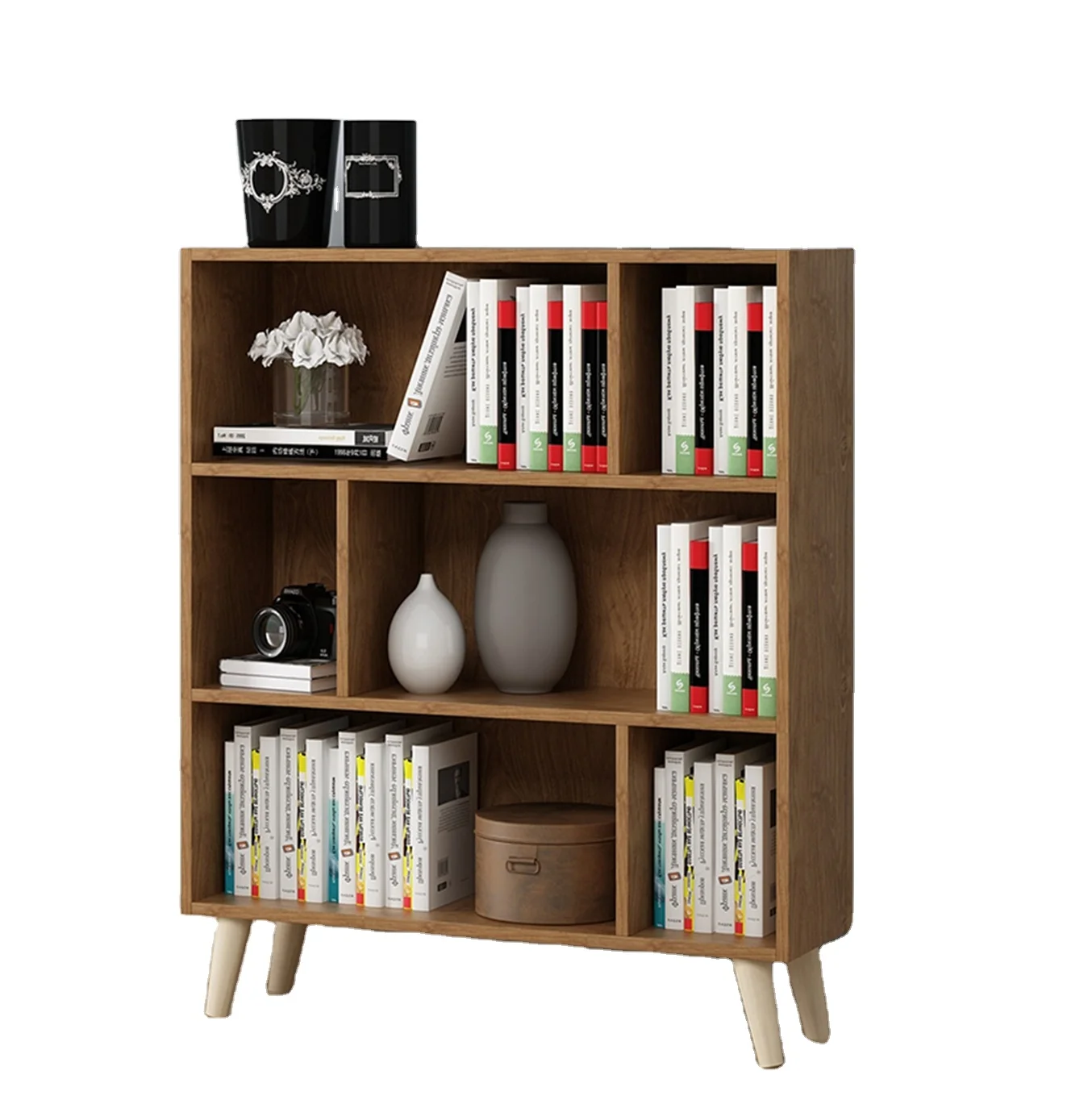 Chinese Factory Cheap Price Hot Sell Hanging Wall Units White Oak Wood Cabinet Bookcases Simple And Convenient