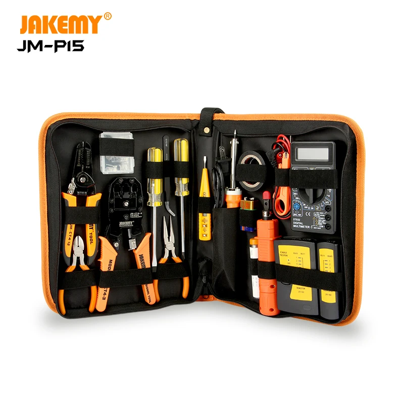  JM-P15 Wholesale Electricians Network Screwdriver DIY Repair Tool Set Electrical Kit Soldering