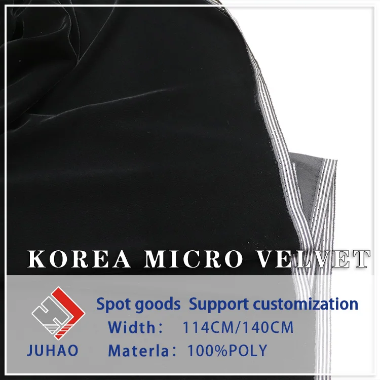 korean micro velvet the new listing dress upholstery bridal 5000/9000 100% polyester fabric for ladies