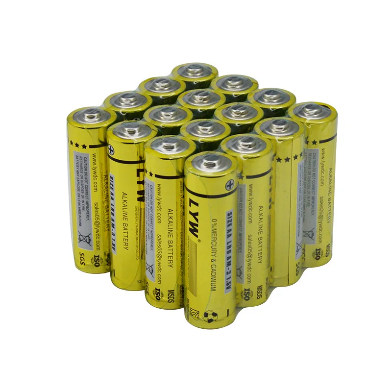Wholesale aa batteries producers mercury-free 1.5v AM 3 number five alkaline battery for usa