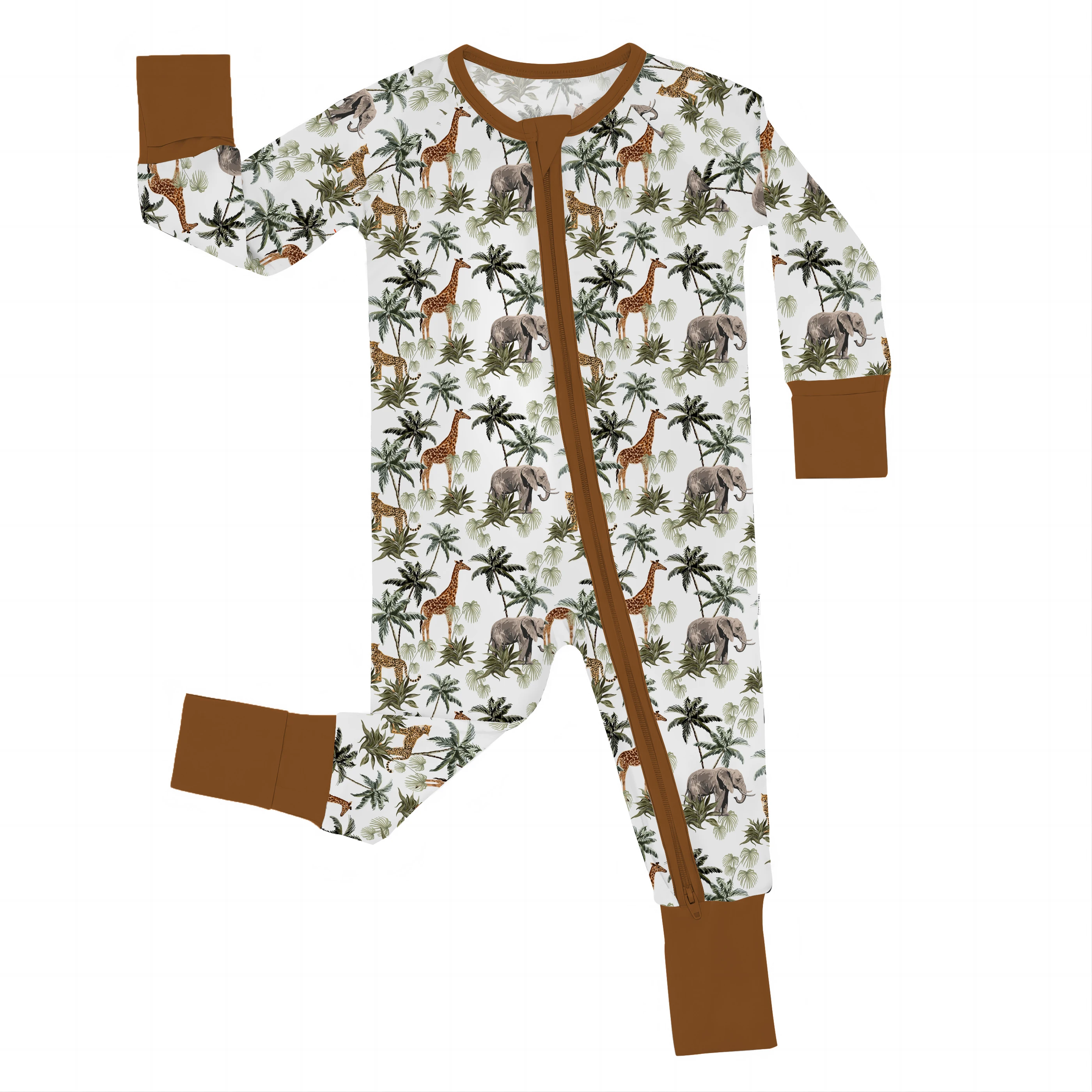 HONGBO Newborn Baby Clothes Kids Clothing Natural Fabric Long Sleeves 95% Bamboo 5%Spandex Zipper Baby Romper Pajamas