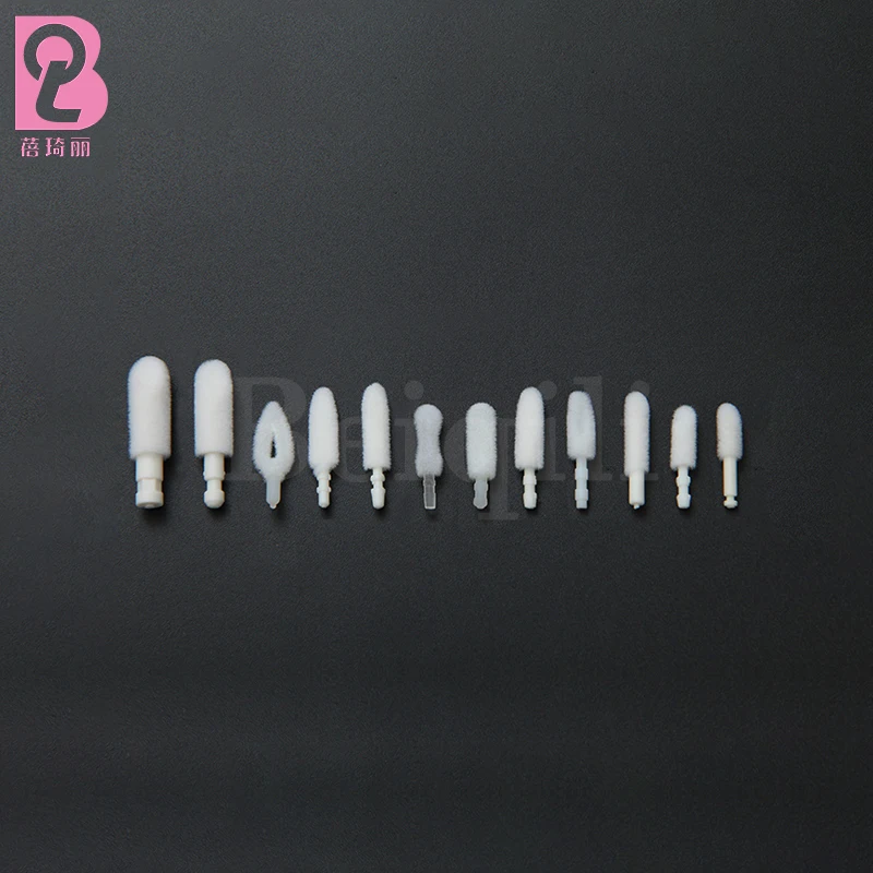 Beiqili 10,000 PCS/bag 030# TPEE Flocked Lip Gloss Brush Head, Makeup Brush Tips Supplier, Disposable Lip Gloss Applicator