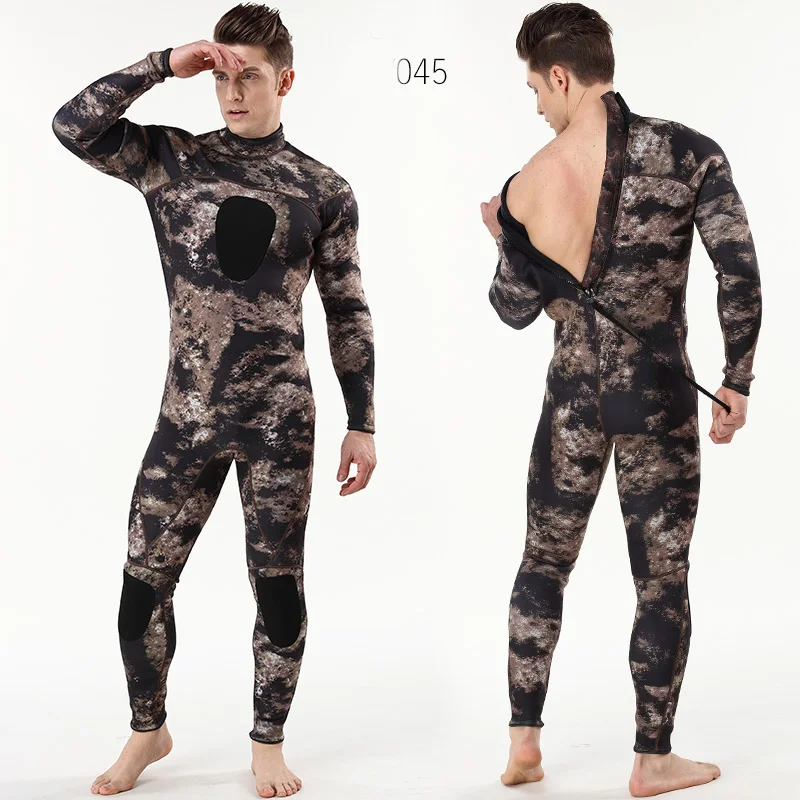 3mm Stock Custom Hot Sale Neoprene Printing Knee Padded Men Camo Spearfishing Hunting Surfing Diving Wetsuit