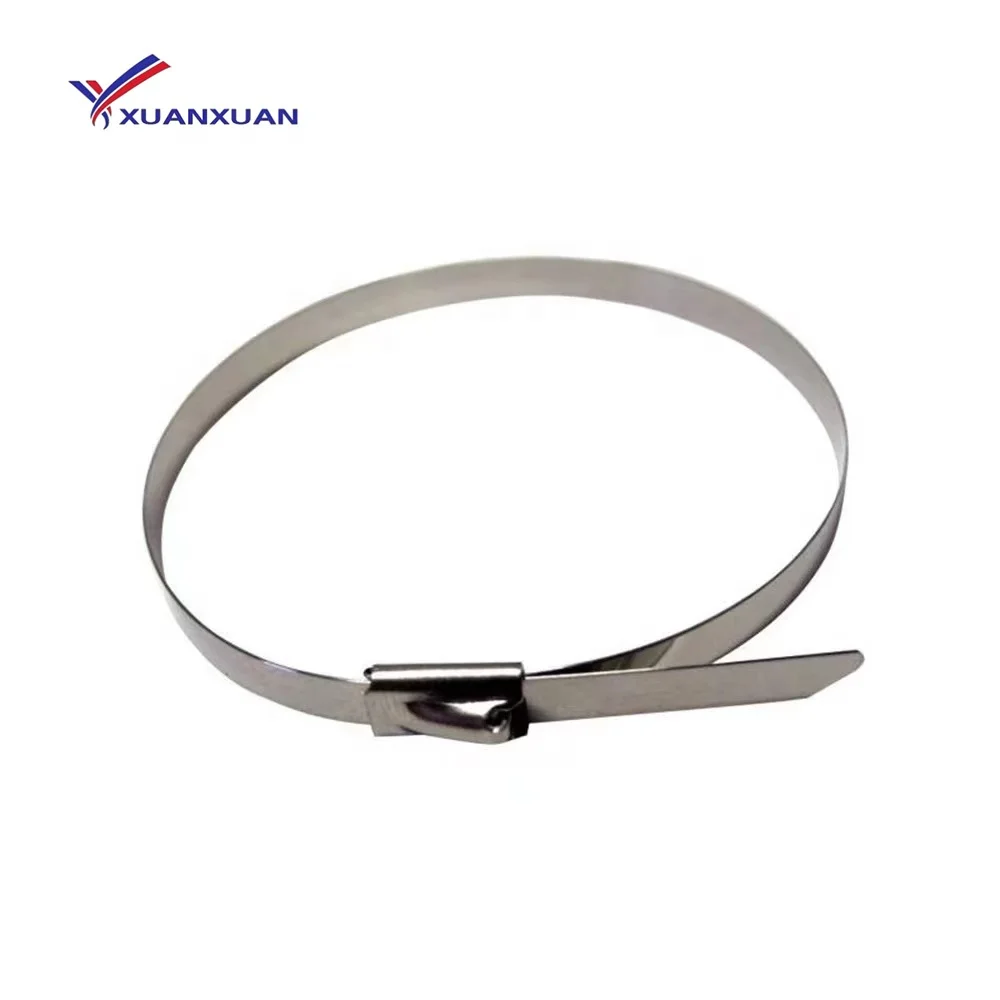 100pcs 304 Stainless Steel Cable Ties Wrap Coated Self Locking Metal Zip Ties