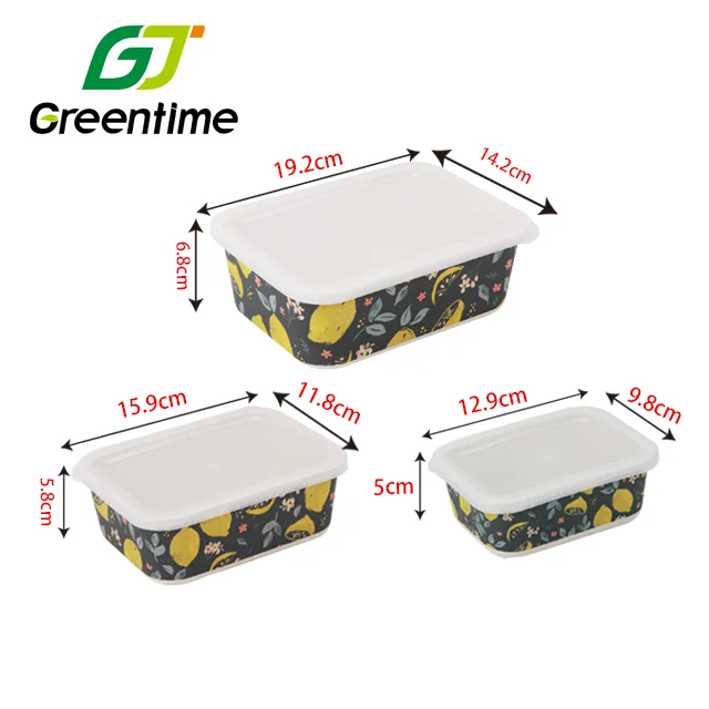 Fridge Organizer Biodegradable Food Sealed Storage Box Bamboo Fiber Fresh Keeping Box for Refrigerator