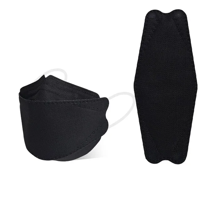 Оранжевый, черный и белый цвет, цвет на заказ 4 слоя KF94 лицевая часть модные 3D в Корейском стиле маска для лица Заводская небольшое количество для минимального заказа, быстрая доставка