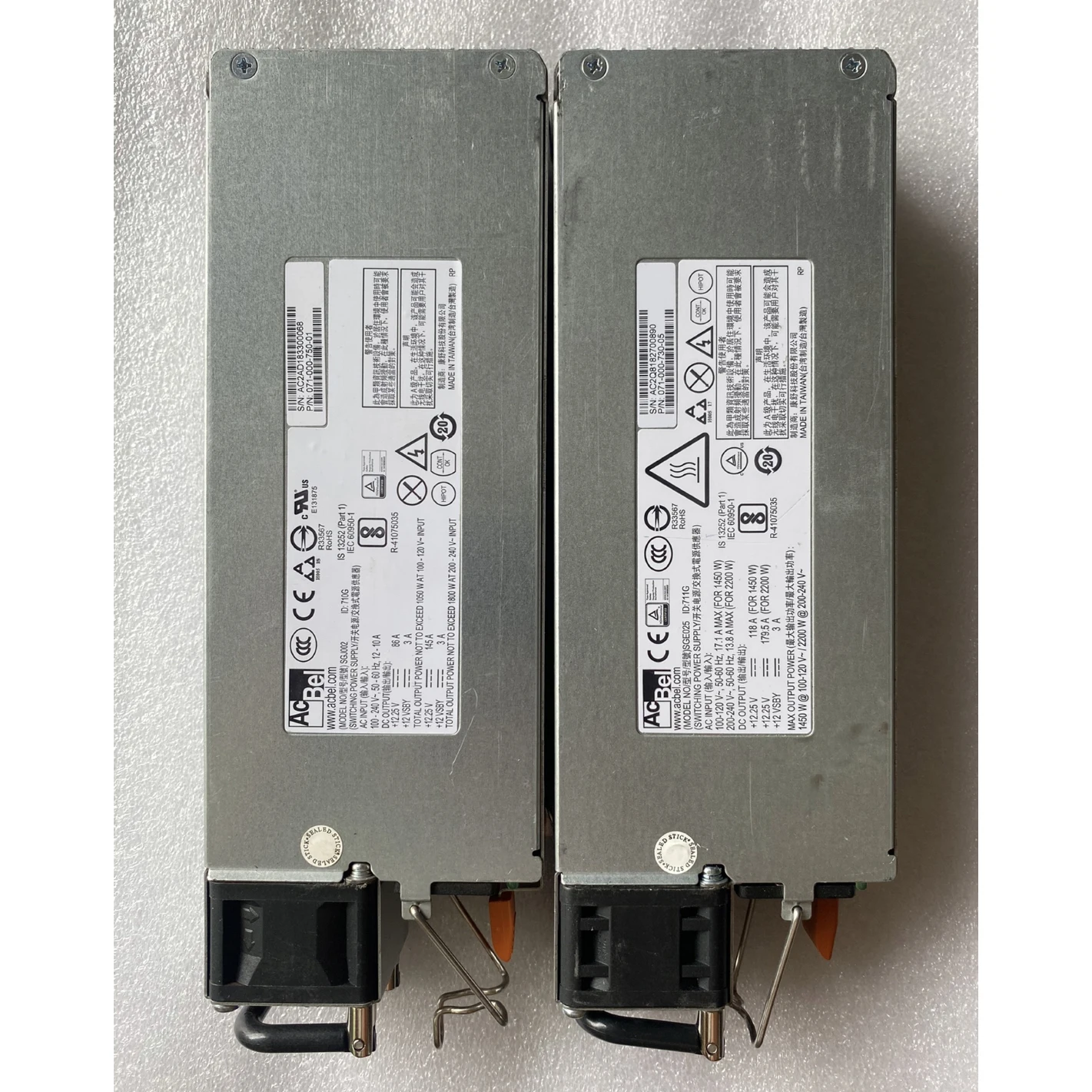 Оригинальный блок питания AcBel для сервера EMC 071-000-750-01 1800 Вт 071-000-730-05 2200 Вт