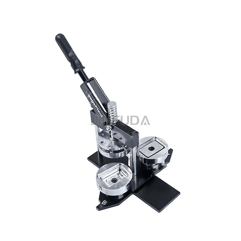 New Style Low Cost Compatible with Other Shapes Molds Metal Coins Making Machine Inserting Round Button