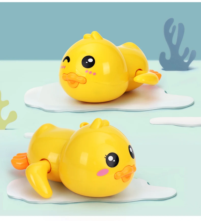 Hot selling cute cartoon yellow duck bath toys for kids pool swimming toys for bath