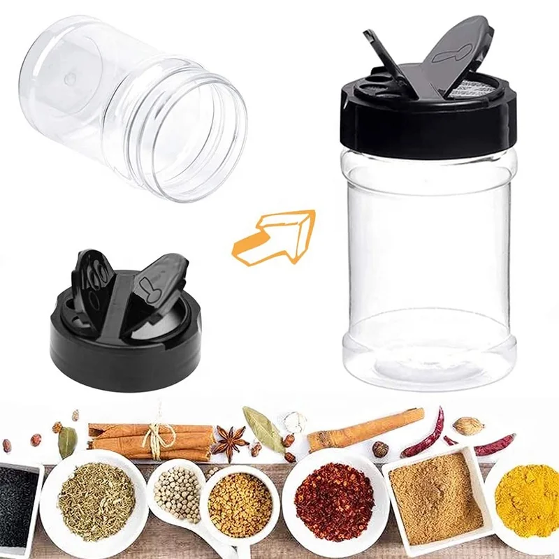 Seasoning Bottles With Lids And Seals Plastic Spice Jars Clear Storage Bottle Container