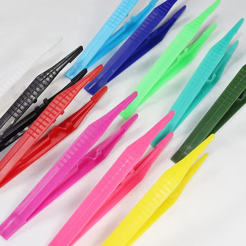 Colorful Disposable Surgical plastic tweezers medical forceps