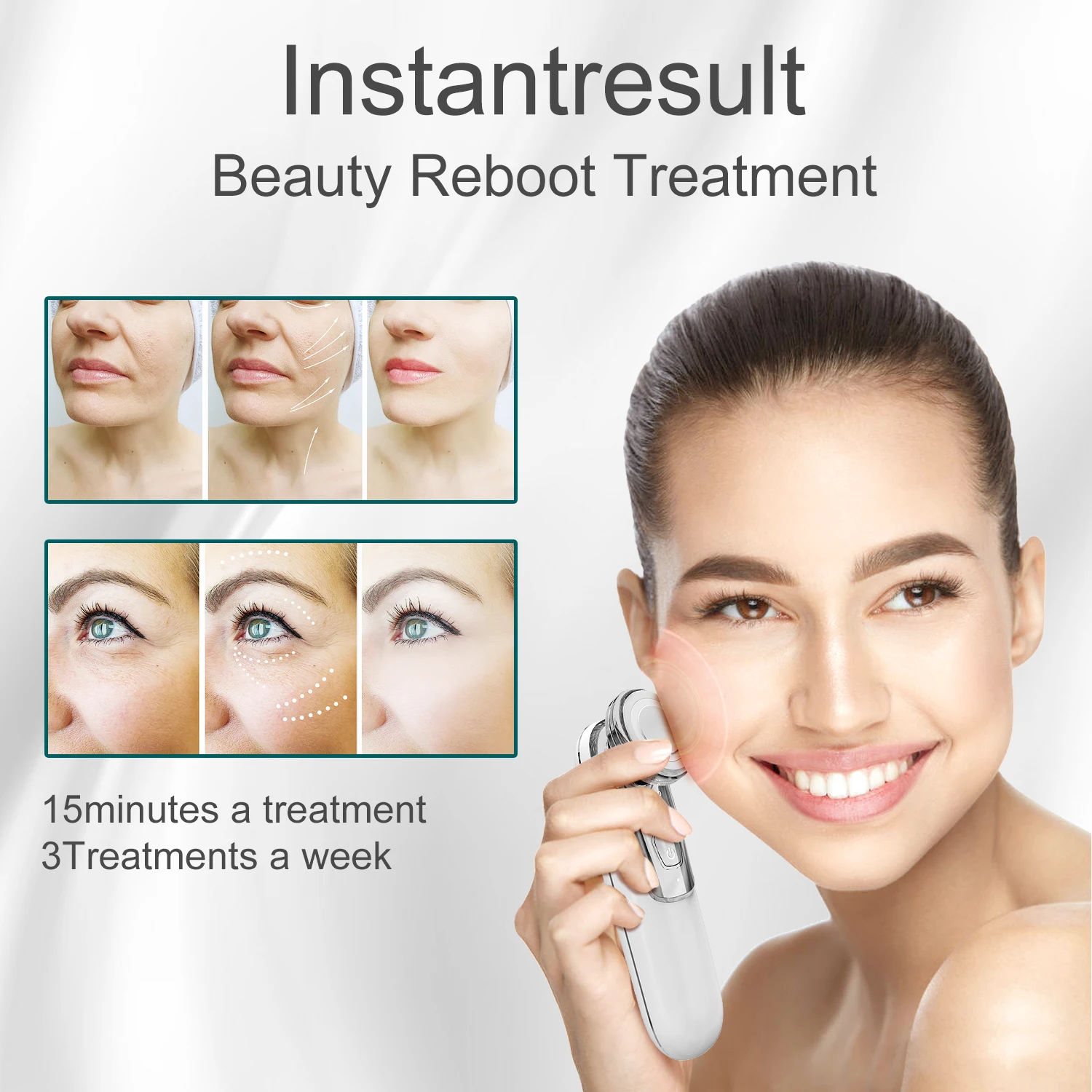 Newest rf facial wrinkle remover skin tightening personal face care ems functions portable photon multifunctional beauty device