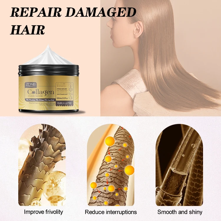 Private Label Luxury  Hair Mask Deep Conditioning Moisturize Protein Repair Collagen Hair Mask