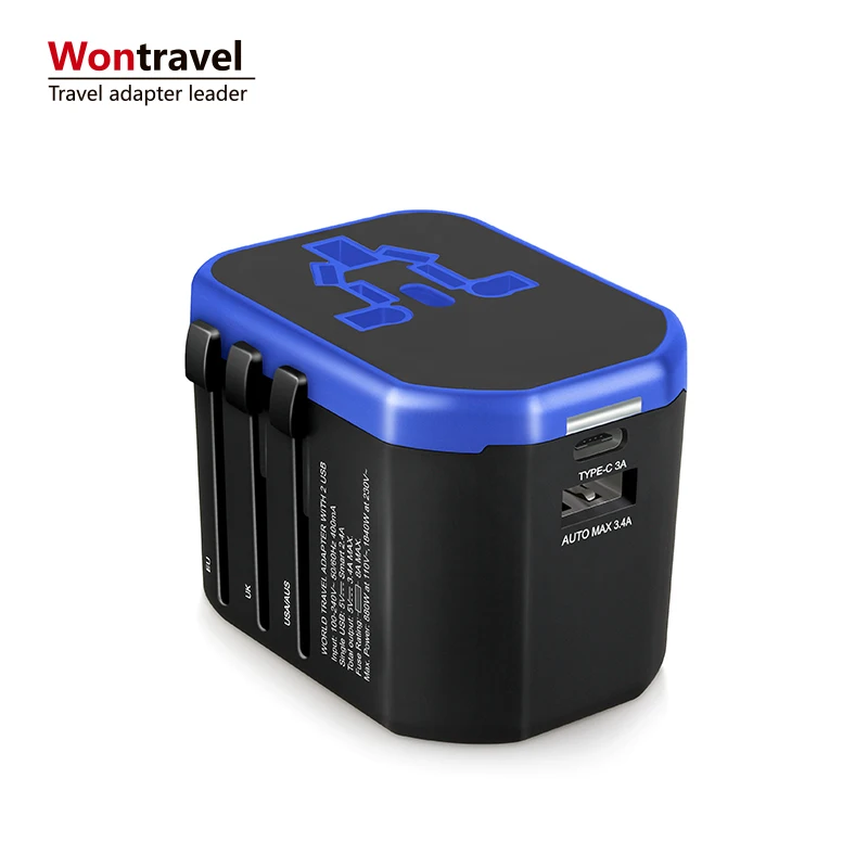 Новый универсальный адаптер путешествия тип C электрические вилки розетки конвертер Великобритании ЕС США AU по всему миру