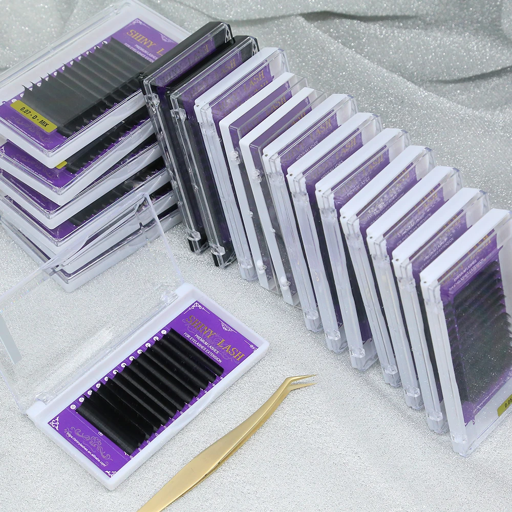 Yy Shape Hand Woven Premium Mink Soft Light Natural Eyelashes Extension Makeup Mesh Net Cross False Eyelash Individual