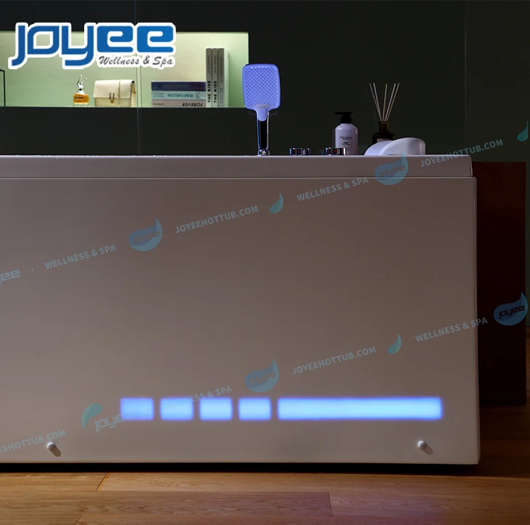 JOYEE Bathroom Jakuzi Indoor SPA Acrylic Baignoire Jakuzi with TV Whirlpools 2 Persons Bathroom Shower Bathtub LED Balneo