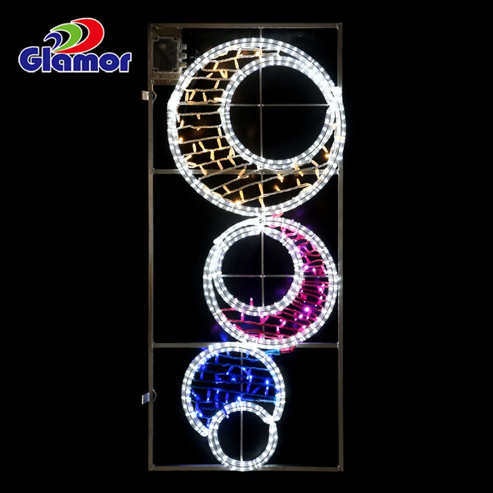 Уличный 2D светодиодный подвесной декоративный светильник, Рождественский праздничный полюс, уличные фонари