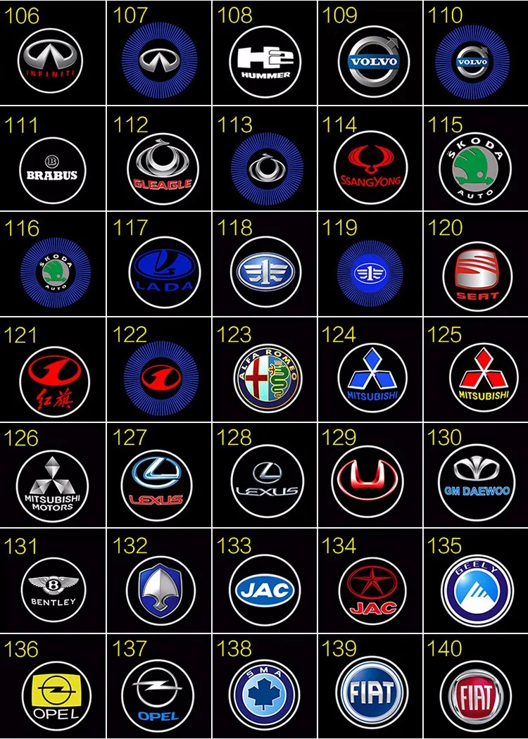 luxury car easy installation LED door lights to map custom door projection lights