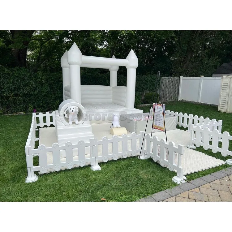 Oem Custom Garden Airport Resort Hotel Soft Playground White Slide For Ball Pit
