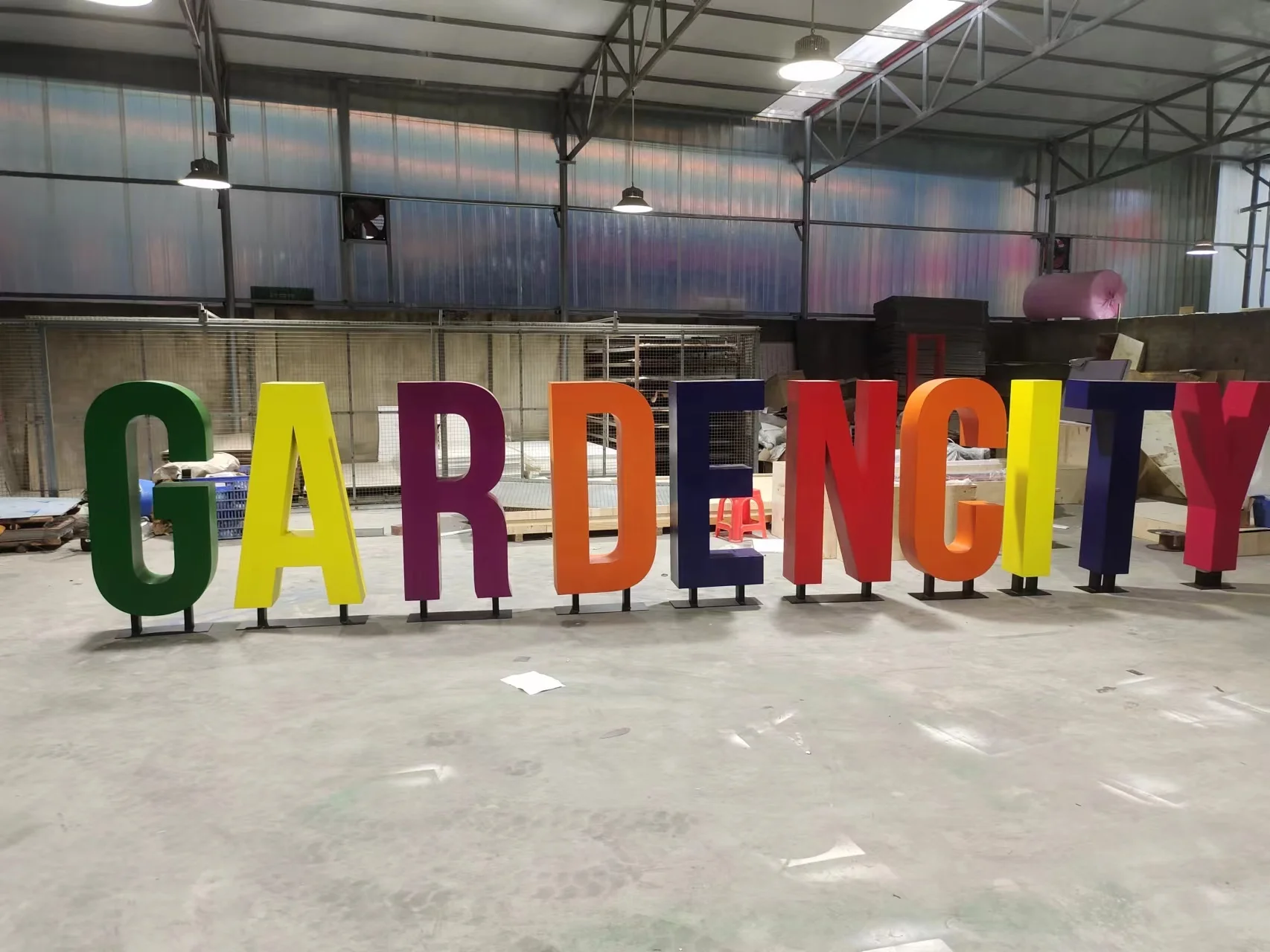 High Quality Outdoor Rust-proof Metal Large Letters Commercial Building Landmarks Stainless Steel 3d Metal Letters