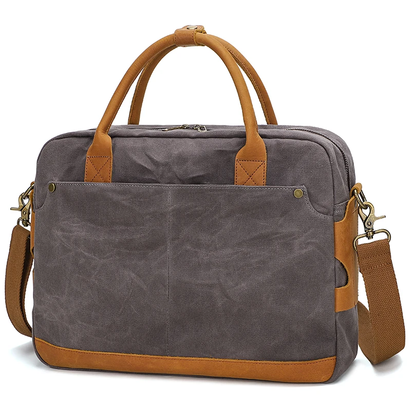 Мужской винтажный портфель из натуральной кожи