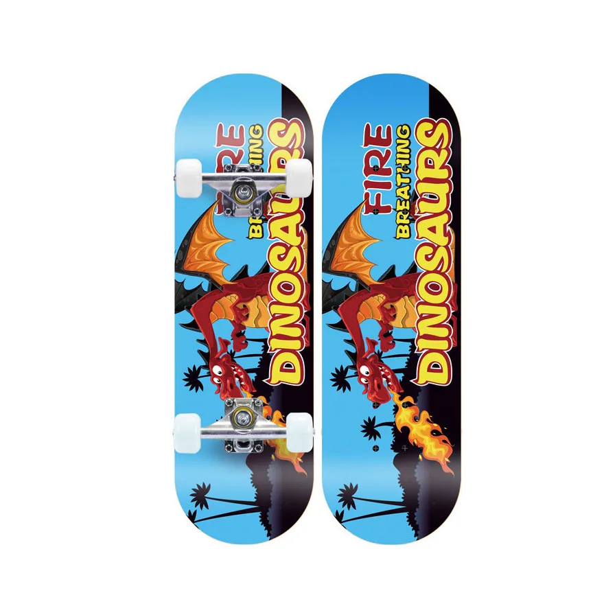 Kids Complete Skateboards for Beginners Layer Canadian Maple Double Kick Skateboard