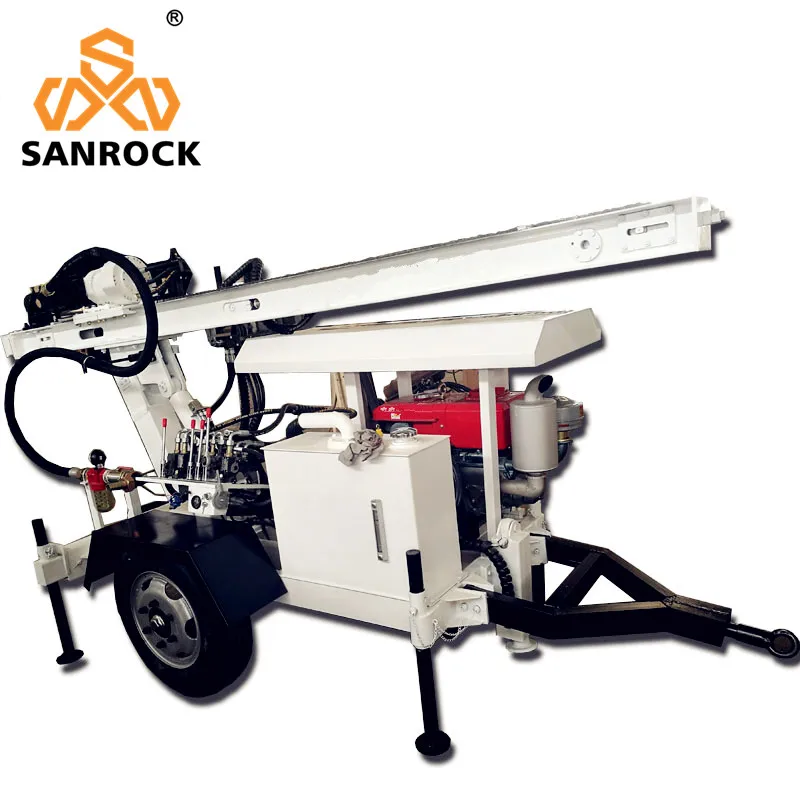 Portable Small Water Well Drilling Rig Machine Hydraulic Trailer Mounted Water Well Drilling Rig