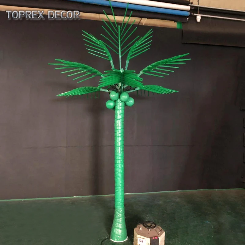 Realistic Artificial Natural Looking 3m RGB Color Changing LED Lighted Coconut Palm Tree Light