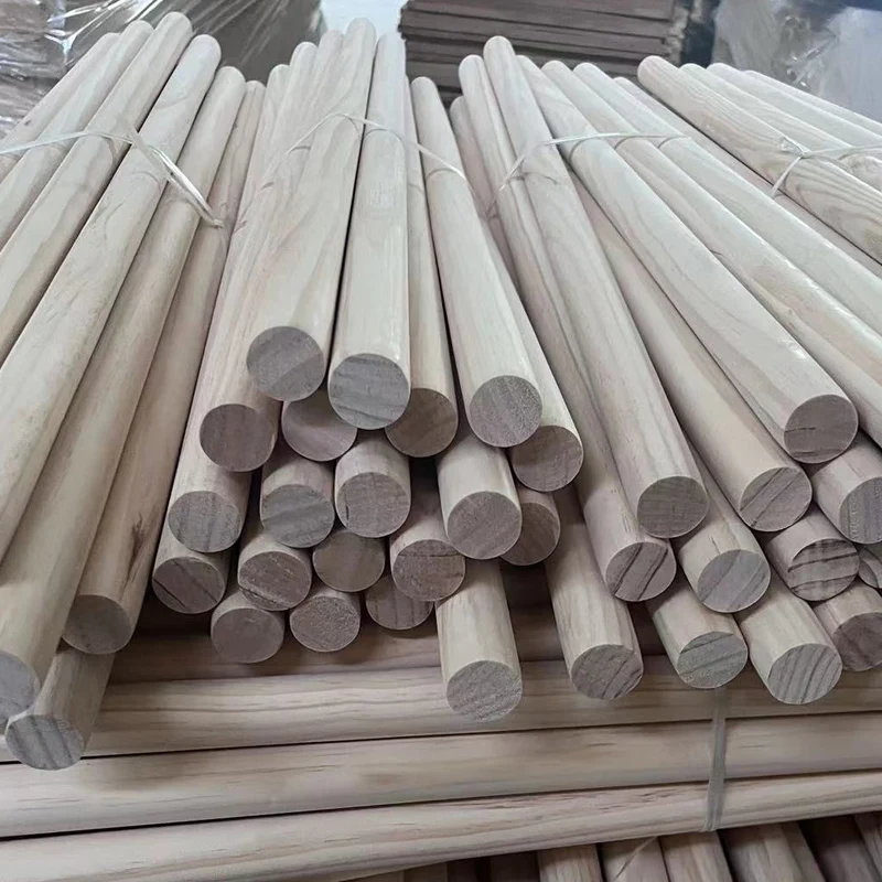 Manufacturers direct sales oak wood sticks solid wood round stick for broom or craft