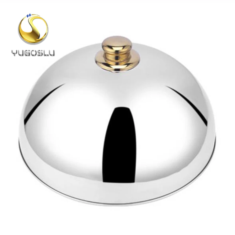 10/12.5 inch Luxury Restaurant Iron Plate Burned Lid Stainless Steel Spherical Steak Food Cover