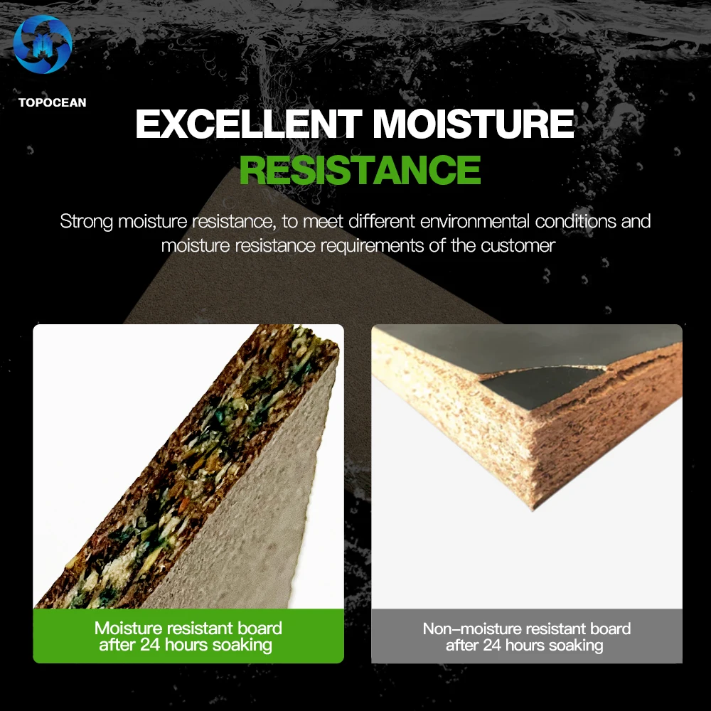 TOPOCEAN Not Easy To Deform 2100*2850 18mm White Laminate Chipboard Water Proof MFC Board Sheet For Furniture