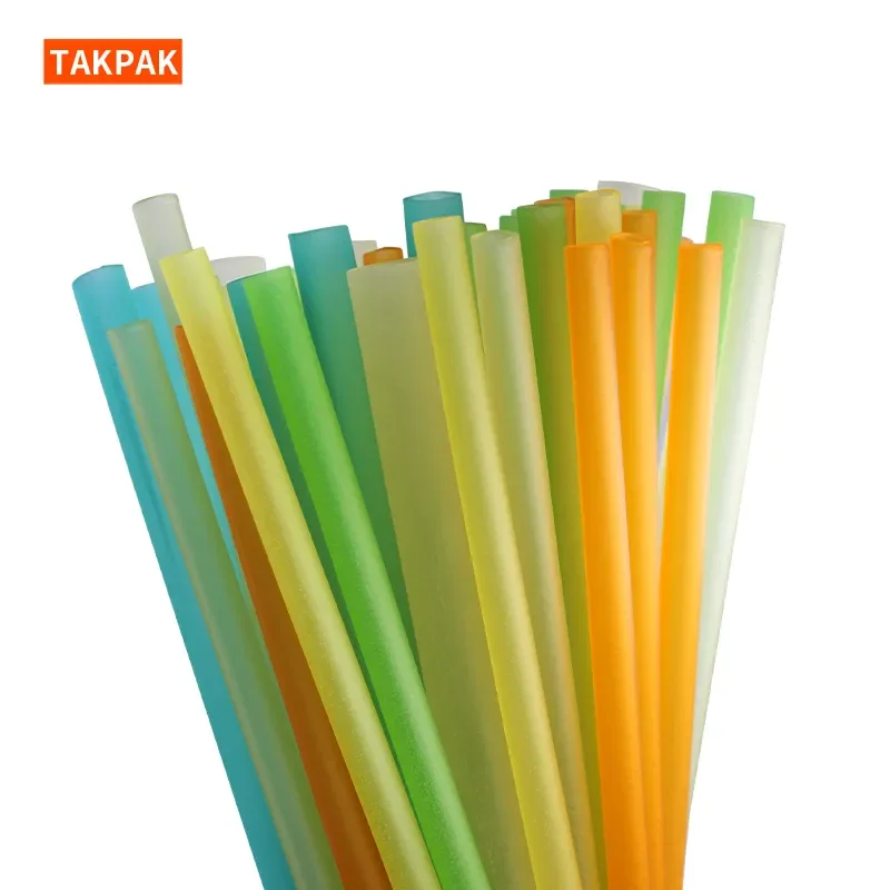 Biodegradable Food Grade Straws Degradable Straw Made Of Corn Starch And Rice Materials Drinking Straw  With Multiple Colors