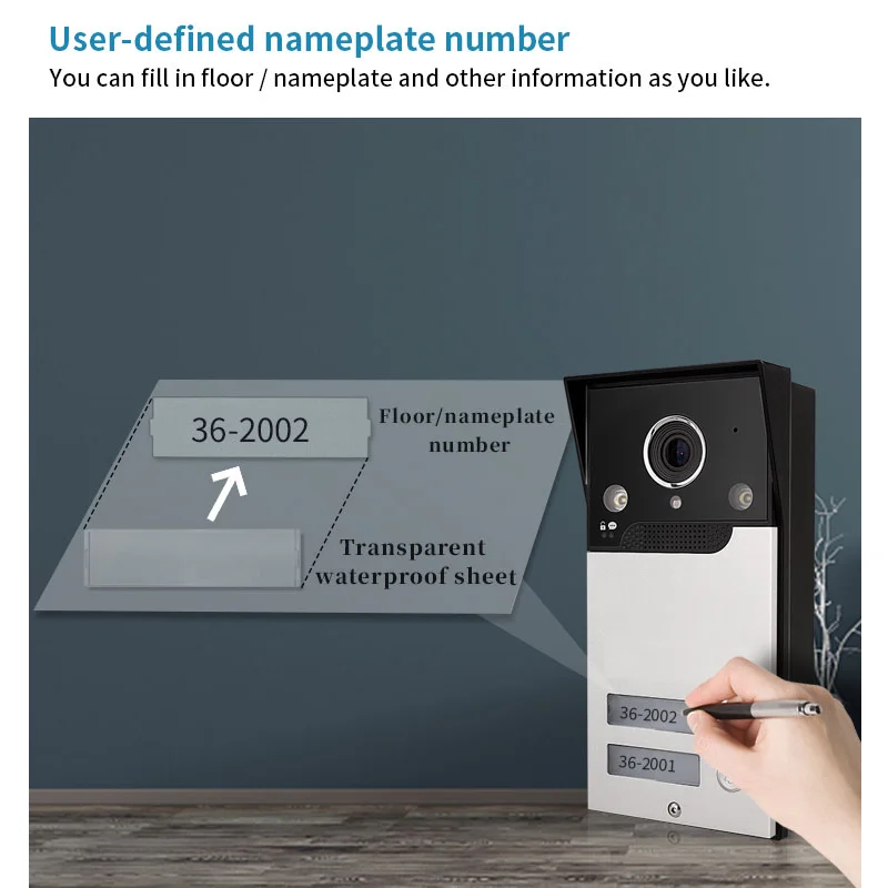 High Quality Wholesale 4 Wire Video Door Phone Intercom 2 Unit Apartment Video Intercom Waterproof Doorbell Camera