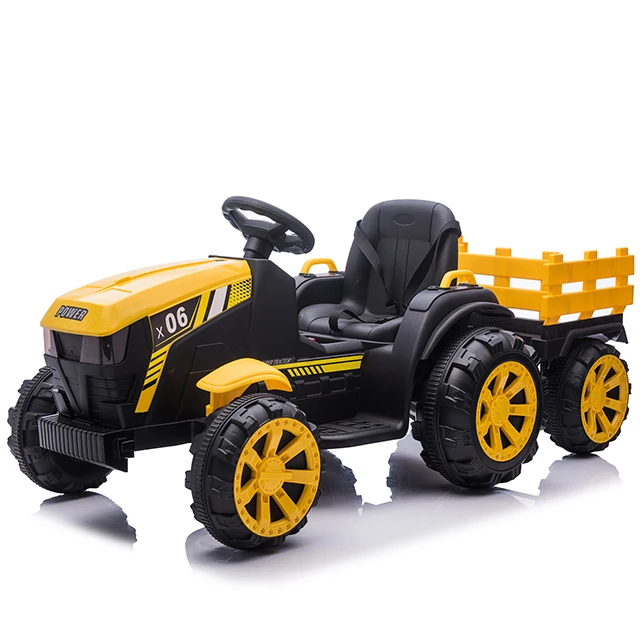 Высокоскоростные автомобили электромобиль 2,4G уникальная детская езда на тракторе с дистанционным управлением игрушка 4 Wheeler автомобиль с прицепом