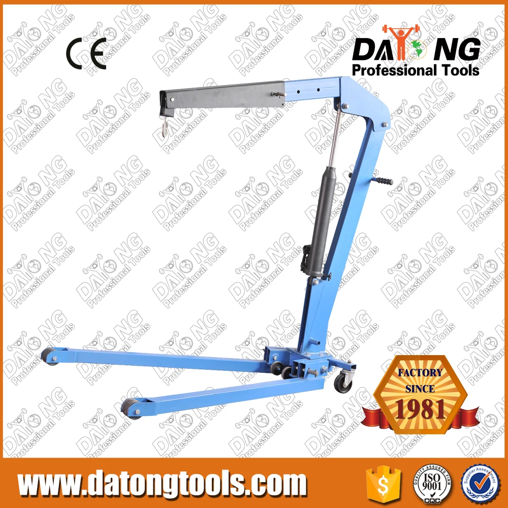 1 Ton Folding Shop Crane Hydraulic Car Engine Crane Lifting Machine