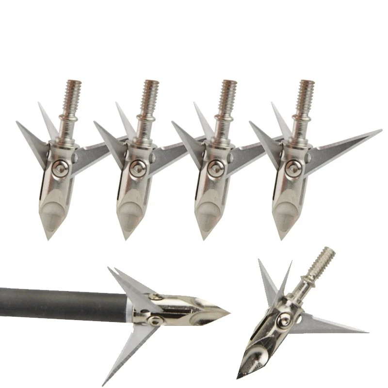Archery Arrow Stainless Steel Ramcat Broadhead Arrowhead 100GR for Hunting