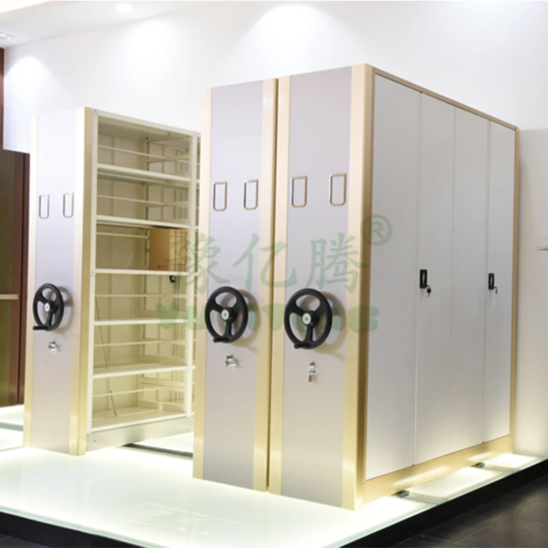 Modern Double Bank Archive Rack High Density Mobile Storage Shelving Metal Filing Storage Cabinet for Office Furniture