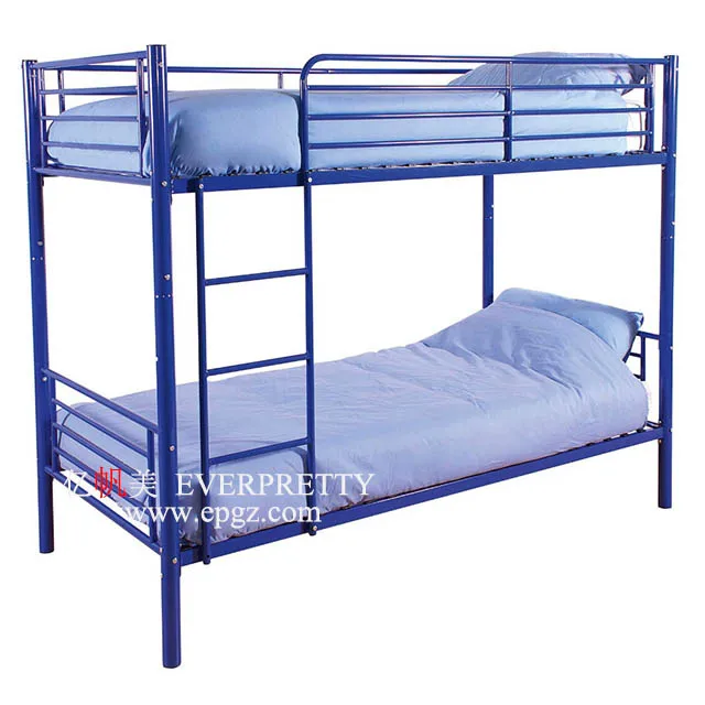 School Dormitory Furniture Modern Student Iron Double Decker Metal Steel Pipe Bunk Bed with Ladder