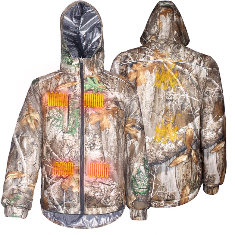 Unisex Winter Heated Jacket for Outdoor Sports Battery Operated Coat with Zipper Closure Keeps Warm Clothes