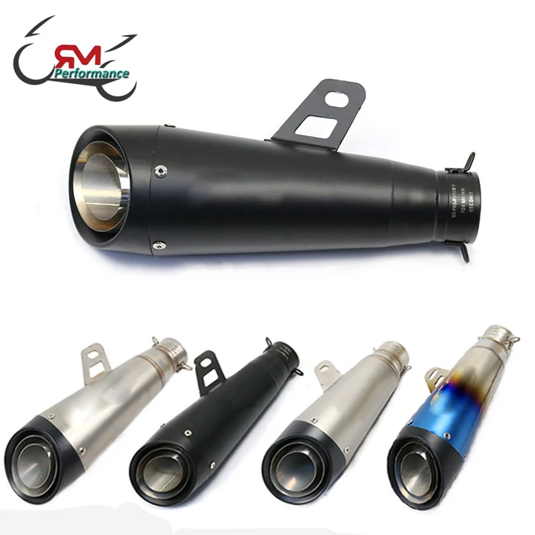 Universal Stainless Steel Muffler Silence exhaust pipe for SC Project Motorcycle Scooter  Motocross Parts Motor