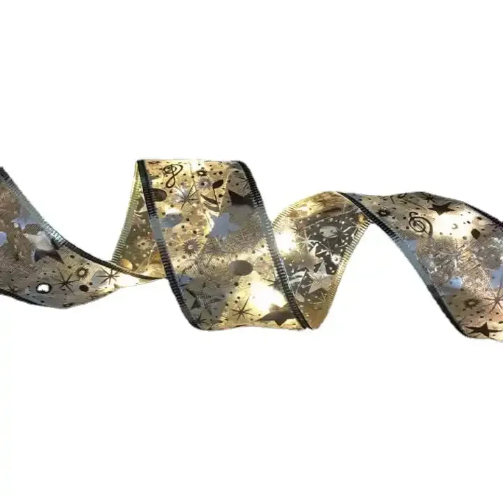 Led Gift Box Bow Knot Family Lights christmas ribbon fairy light christmas decoration  Christmas Ribbon light