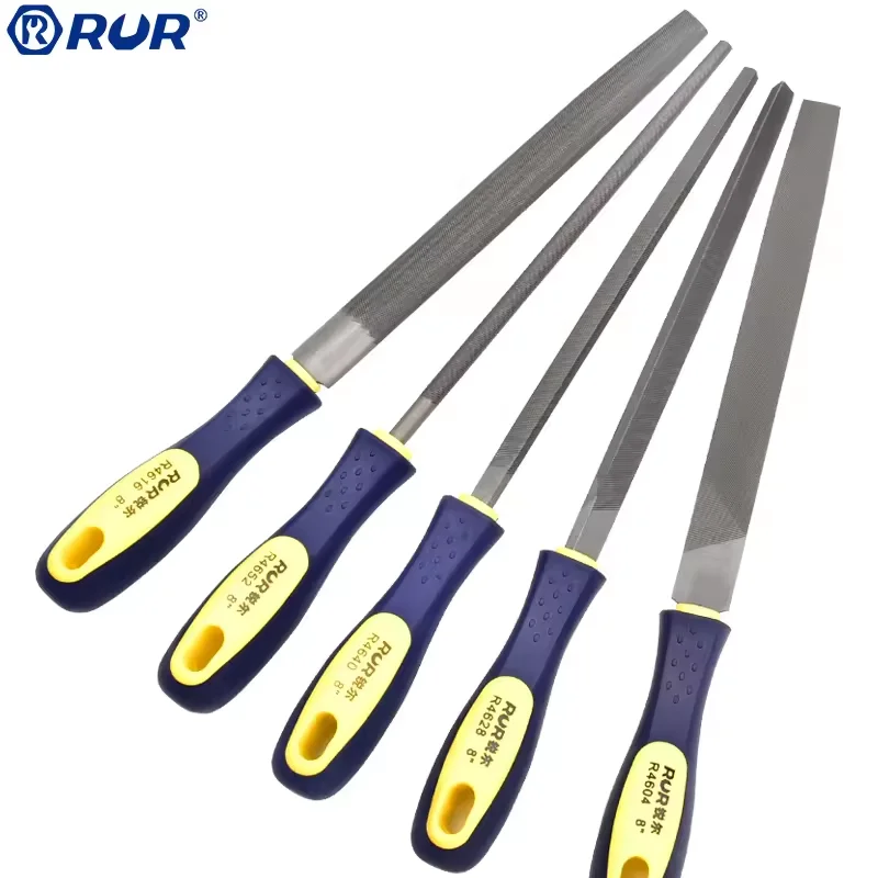 Steel file five-piece grinding tool set Woodworking stubby triangle file medium tooth fine small half round pliers file