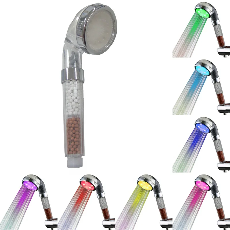 3 colors Light Color led temperature shower panel 8008-B22-1