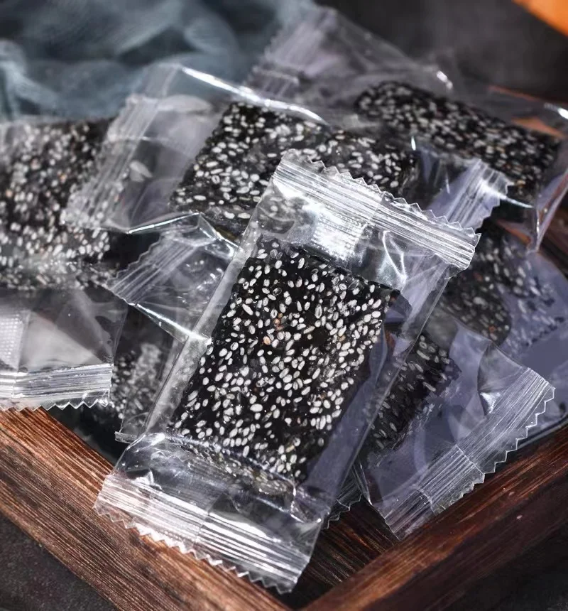 Chinese traditional snack soft sesame candy healthy organic snack food sweet black sesame candy